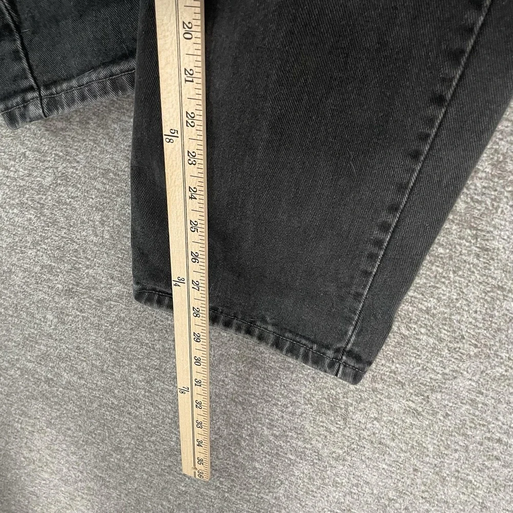 Levis 505 Jeans Mens 34x30 Gray Charcoal Wash Regular Straight Leg Denim Vintage